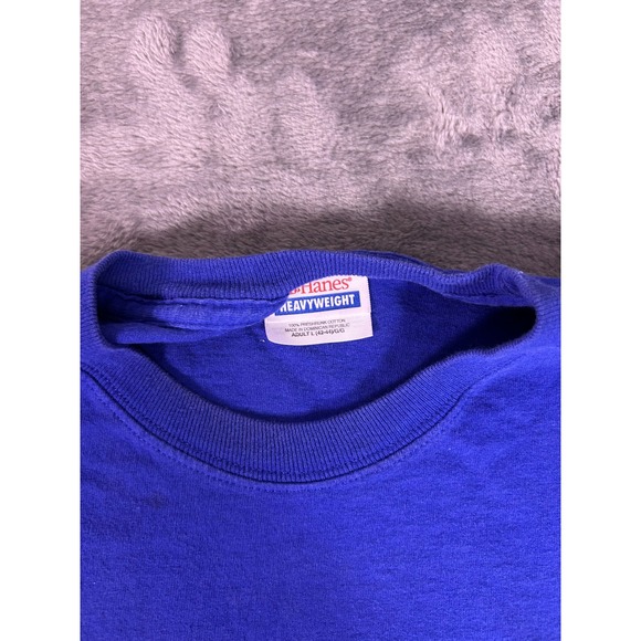 VTG Arlington Park Horse Racing Polo Graphic Tee Blue Hanes Heavyweight Large - Picture 5 of 8